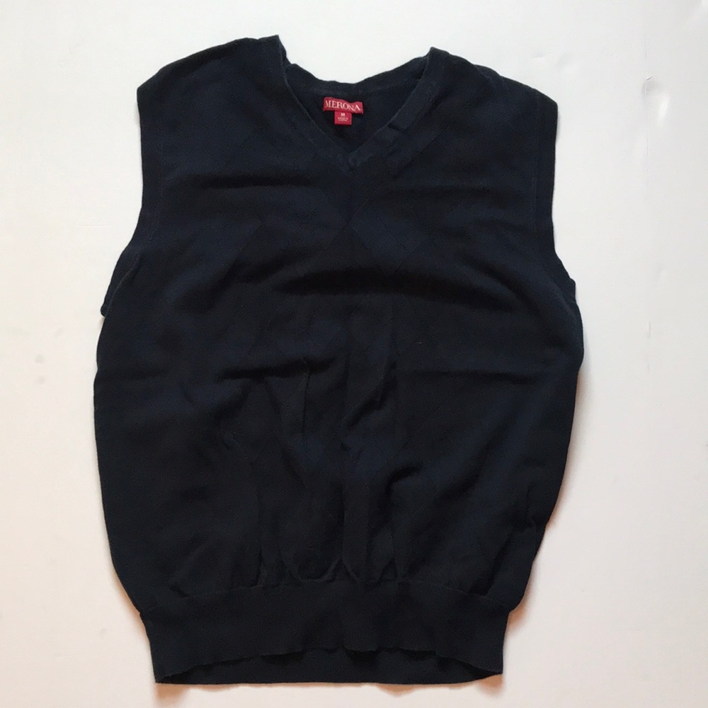 Merona Black Sweater Vest Medium
